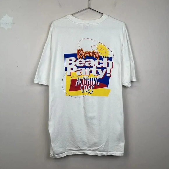 Kahlúa Beach Party Vintage T-Shirt 90s Hanes XL - Picture 1 of 5